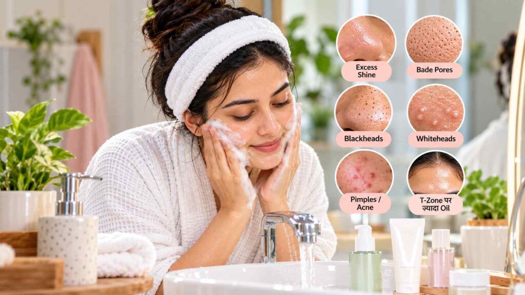 Oily Skin के लिए Skin Care Routine
